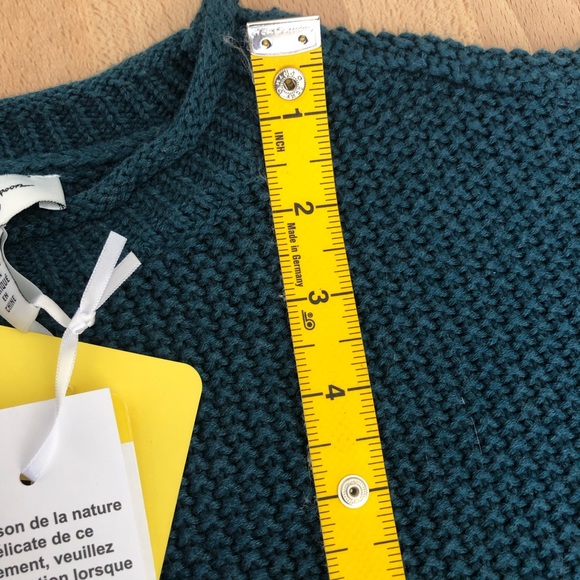 NWT Jessica Simspon Ladies' Woven Knit Roll Neck Sweater Small Teal - Picture 12 of 12